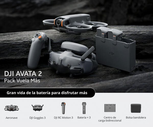 DJI Avata 2 Fly More Combo Tres Baterias