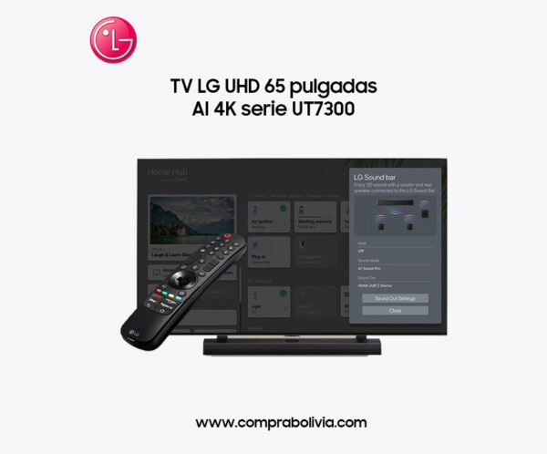 TV LG UHD 65 pulgadas  AI 4K serie UT73 con Smart TV WebOS24